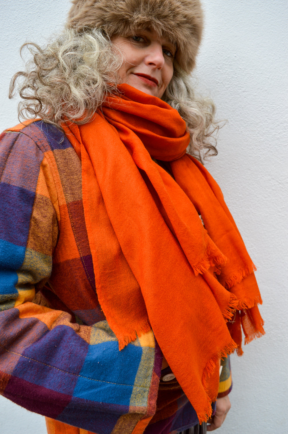 Sommerville Burnt Orange Cashmere Scarf - The Mercantile London