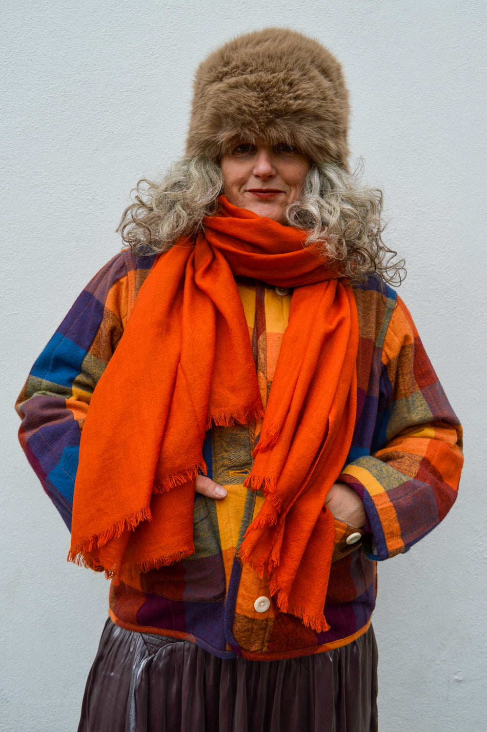 Sommerville Burnt Orange Cashmere Scarf - The Mercantile London