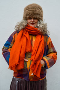 Sommerville Burnt Orange Cashmere Scarf - The Mercantile London