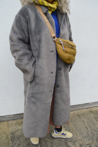Molliolli Lungo Dark Grey Coat - The Mercantile London