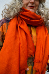 Sommerville Burnt Orange Cashmere Scarf - The Mercantile London