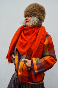 Sommerville Burnt Orange Cashmere Scarf - The Mercantile London