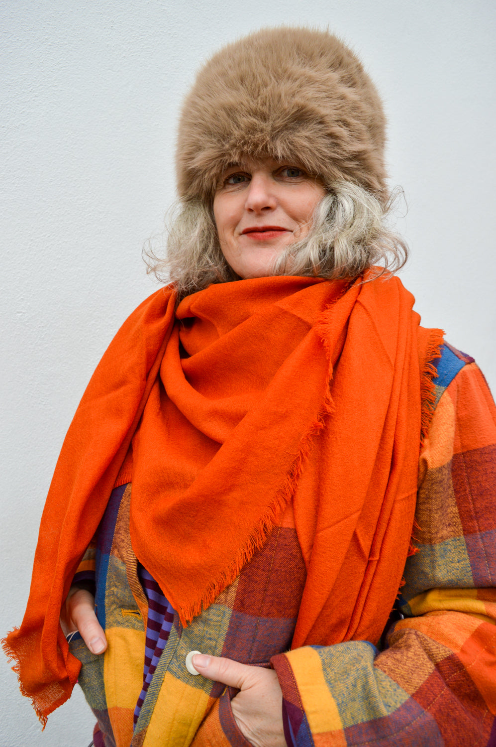 Sommerville Burnt Orange Cashmere Scarf - The Mercantile London