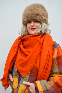 Sommerville Burnt Orange Cashmere Scarf - The Mercantile London