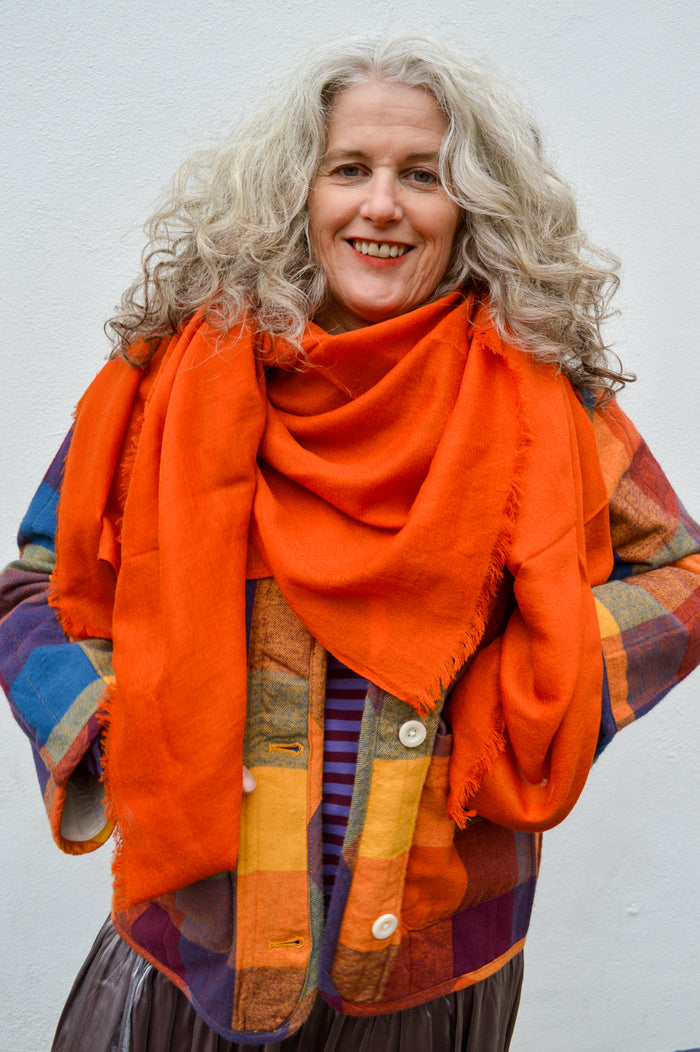 Sommerville Burnt Orange Cashmere Scarf - The Mercantile London
