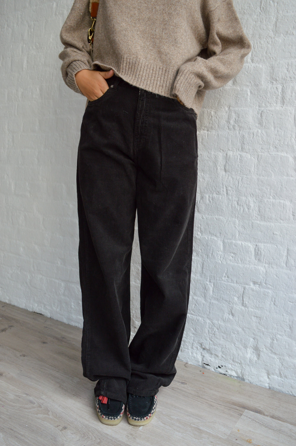 Dr Denim Donna Black Cord Jeans - The Mercantile London