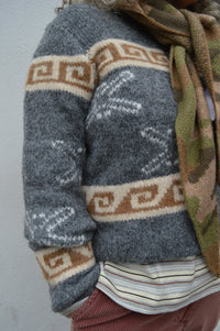 Object Galia Intarsia Knit Cardigan - The Mercantile London