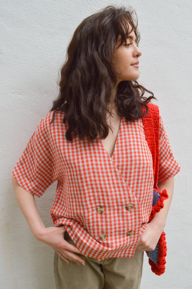 Indi & Cold Red Double Button Shirt - The Mercantile London