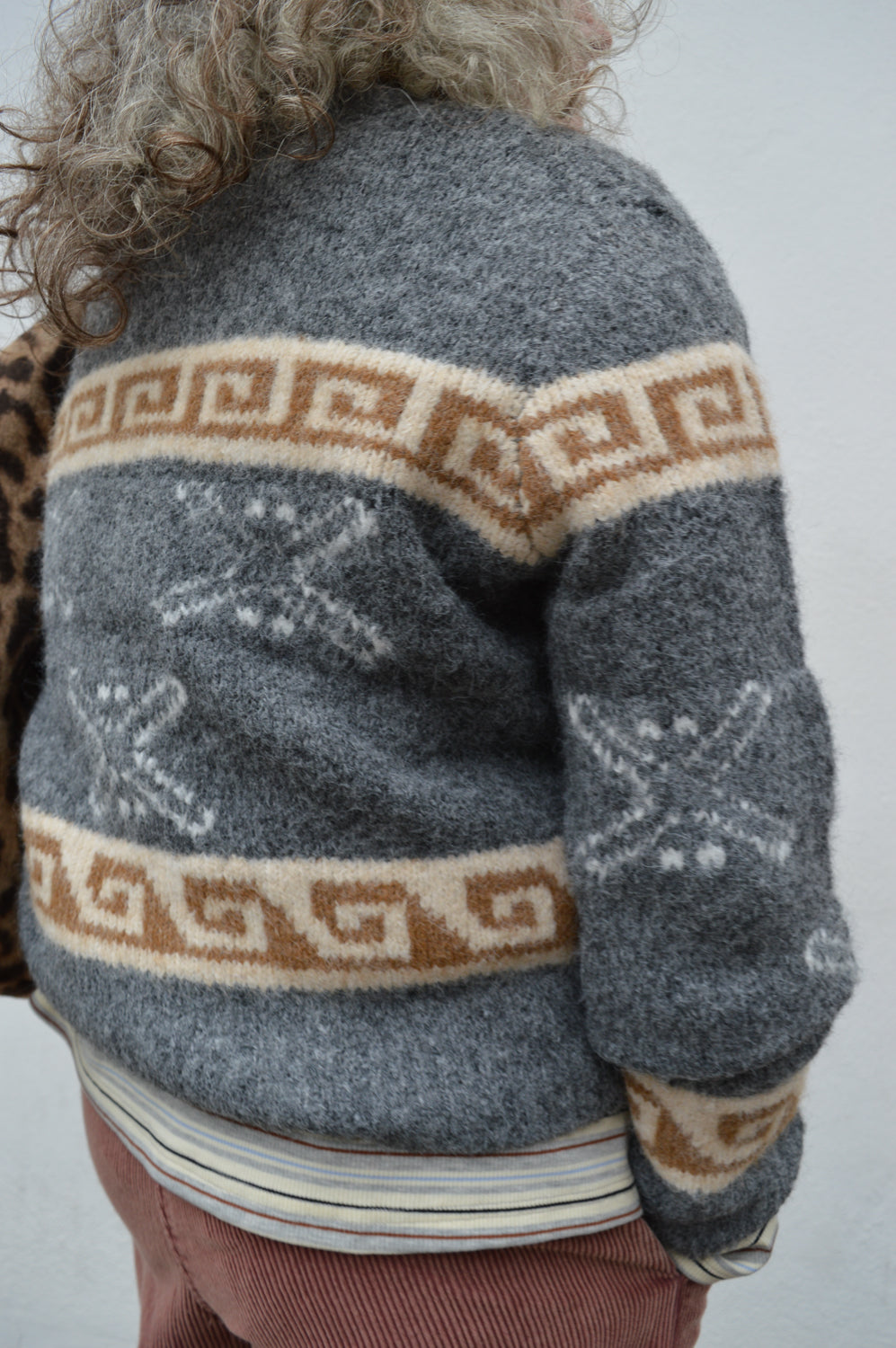 Object Galia Intarsia Knit Cardigan - The Mercantile London