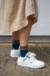 MoEa Gen1 Cactus White and Green Trainers - The Mercantile London