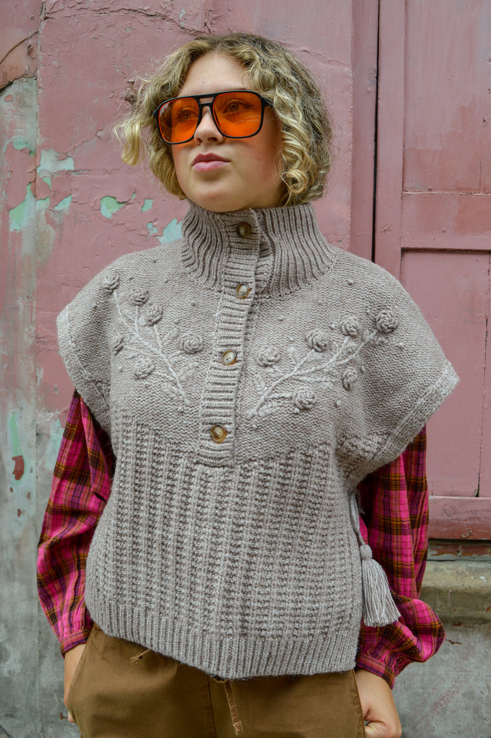 Louise Misha Knitted Song Ficelle Poncho - The Mercantile London