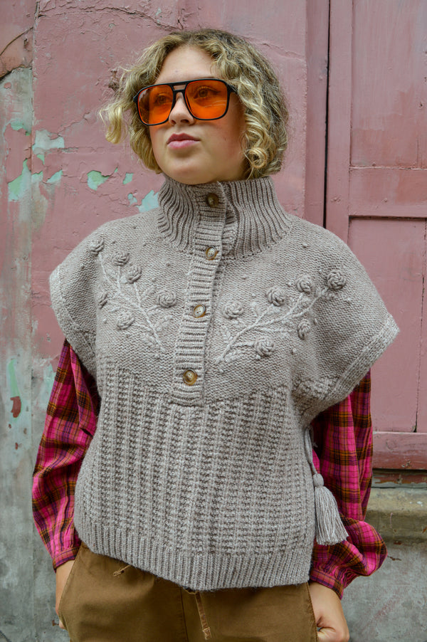 Louise Misha Knitted Song Ficelle Poncho - The Mercantile London