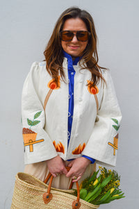 Stella Nova Elements Patchwork Cream Jacket - The Mercantile London