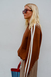 Bellerose Angik Coffee Zip Up Cardigan - The Mercantile London