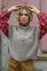 Louise Misha Knitted Song Ficelle Poncho - The Mercantile London
