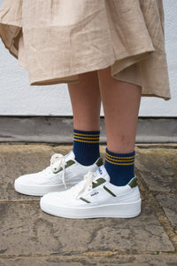 MoEa Gen1 Cactus White and Green Trainers - The Mercantile London