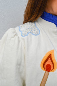 Stella Nova Elements Patchwork Cream Jacket - The Mercantile London