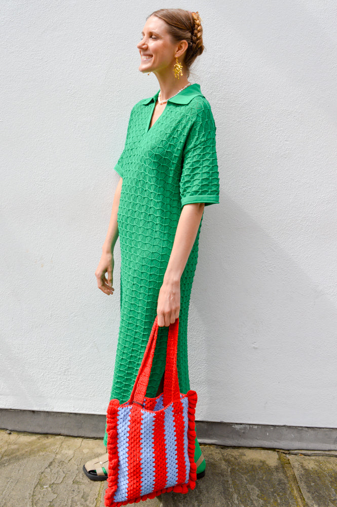 Suncoo Celma Knitted Dress Vert - The Mercantile London