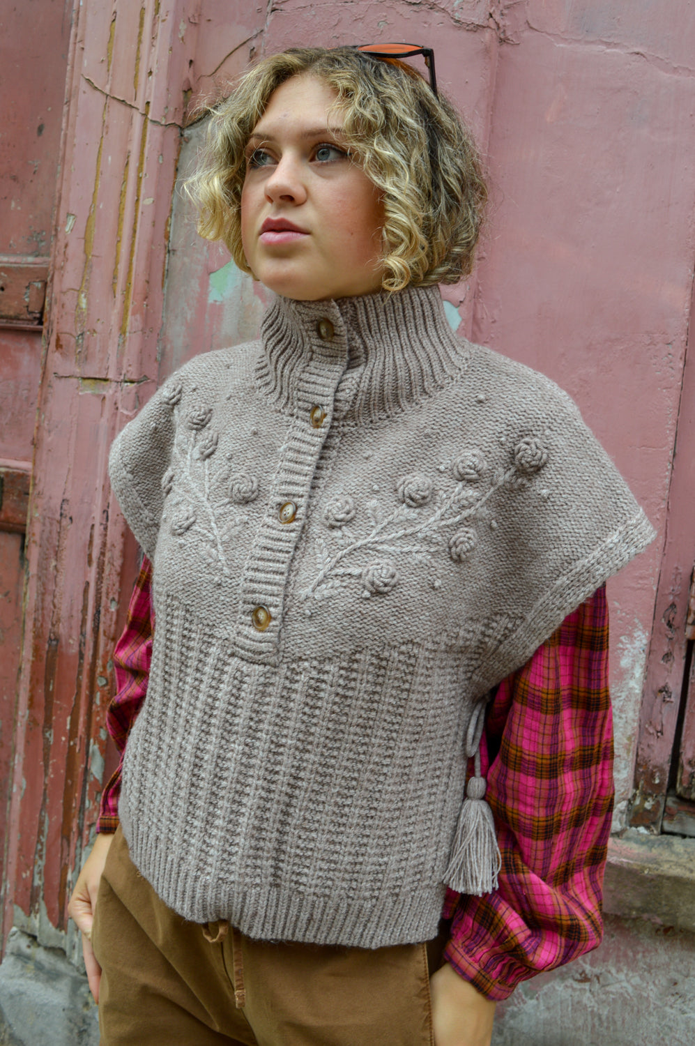 Louise Misha Knitted Song Ficelle Poncho - The Mercantile London