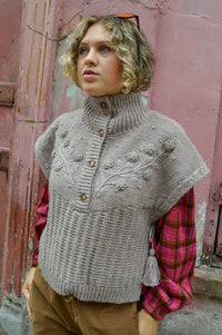 Louise Misha Knitted Song Ficelle Poncho - The Mercantile London