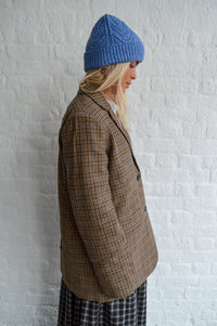 Nice Things Harris Check Blazer And Scarf - The Mercantile London