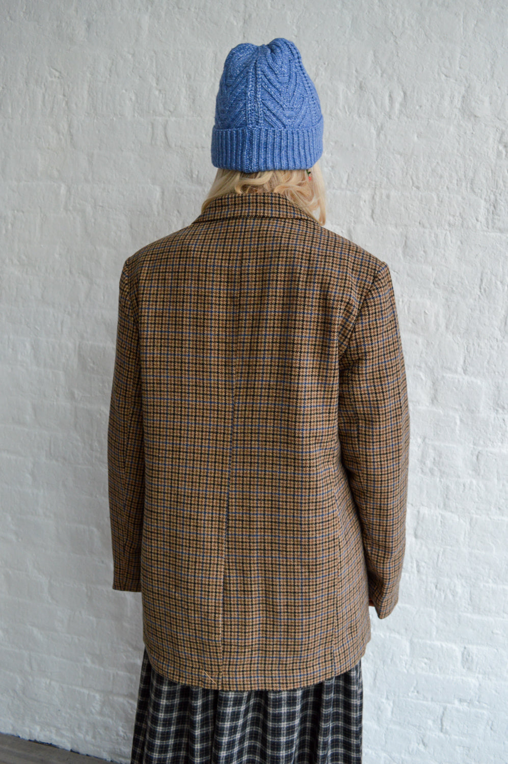 Nice Things Harris Check Blazer And Scarf - The Mercantile London