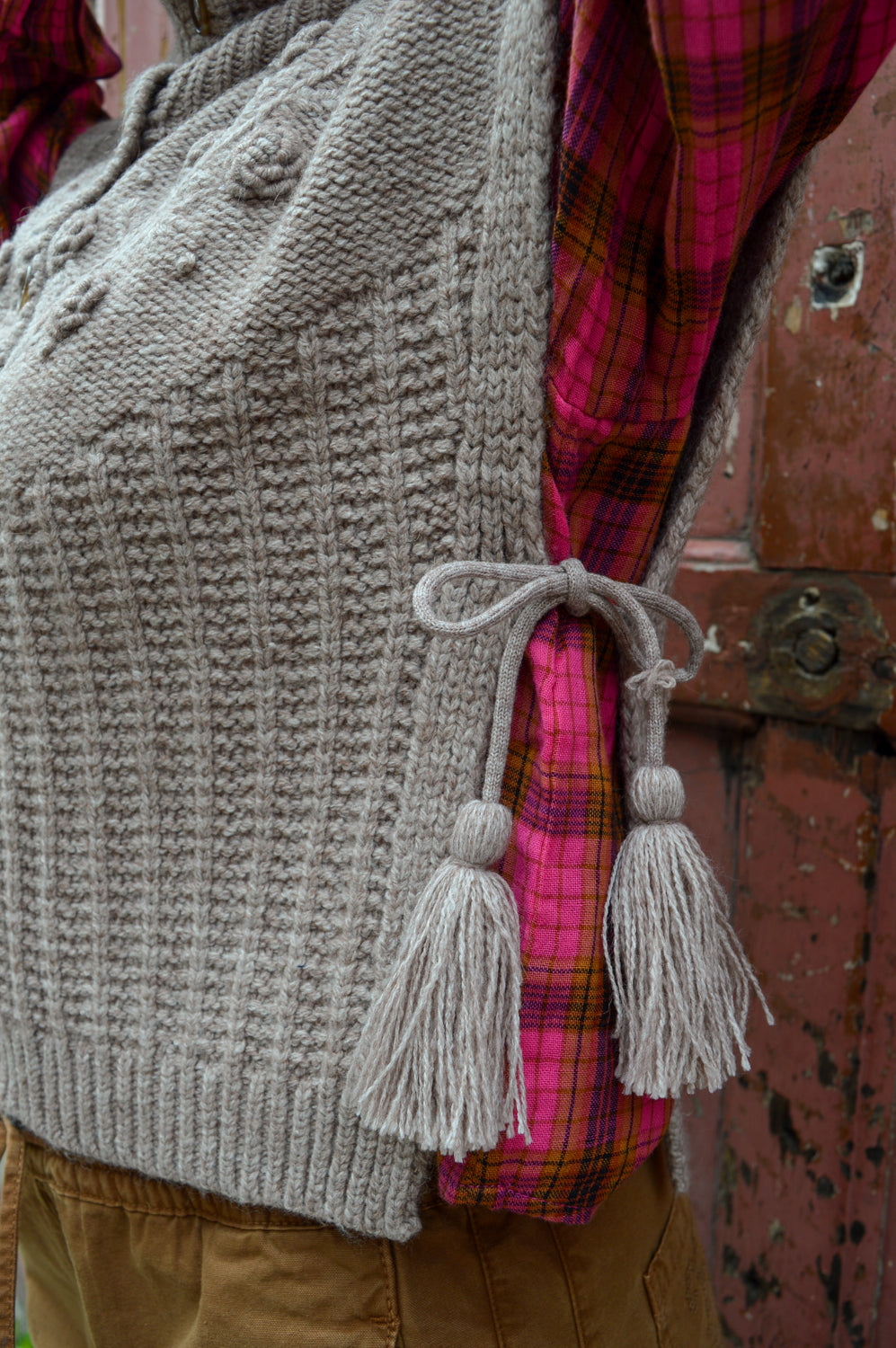 Louise Misha Knitted Song Ficelle Poncho - The Mercantile London