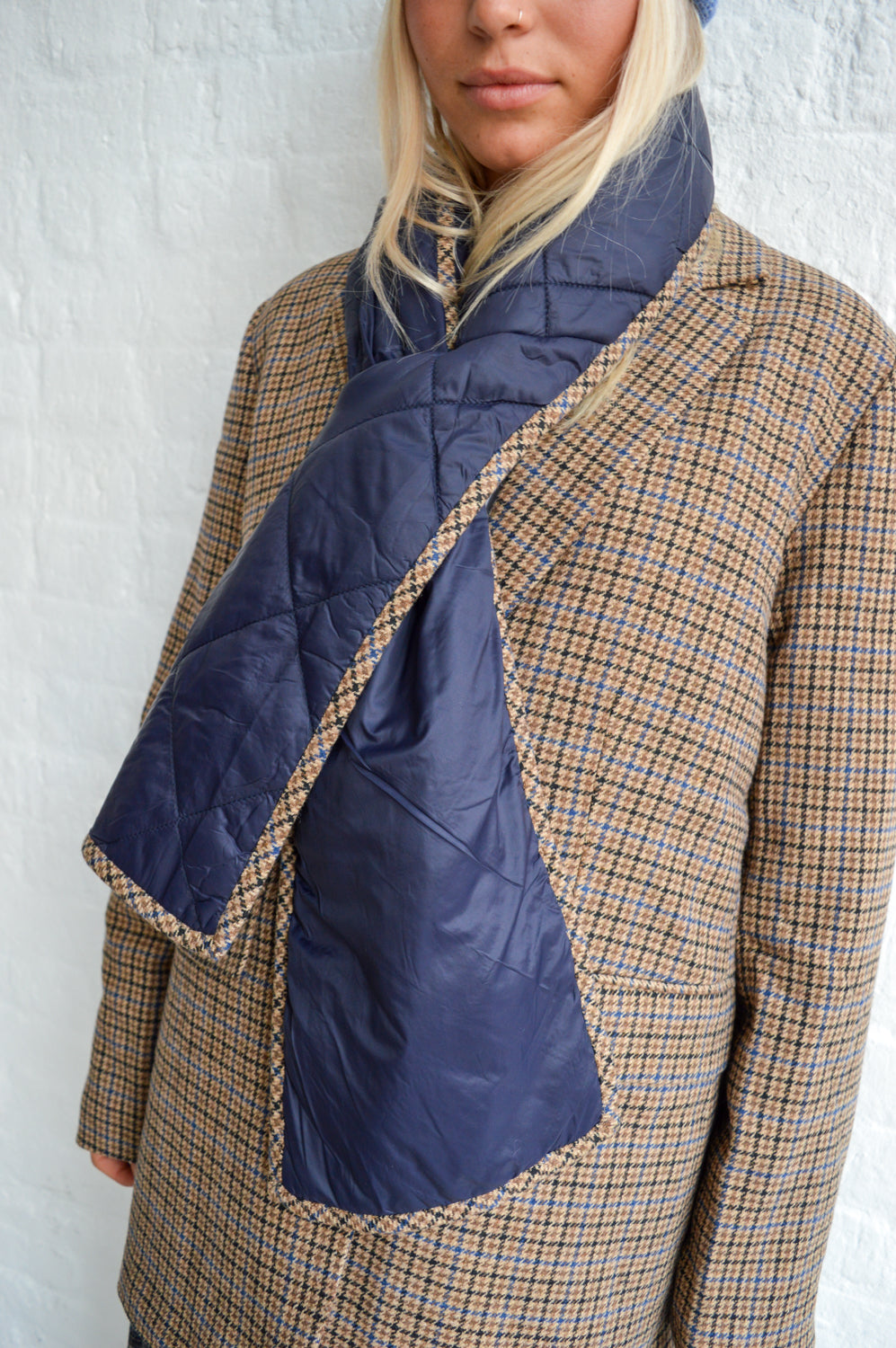 Nice Things Harris Check Blazer And Scarf - The Mercantile London
