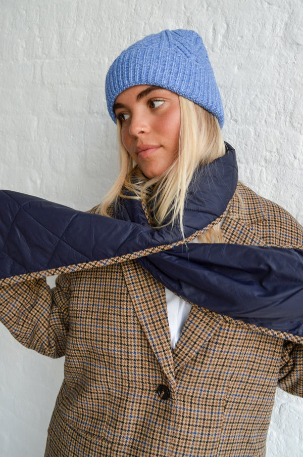 Nice Things Harris Check Blazer And Scarf - The Mercantile London