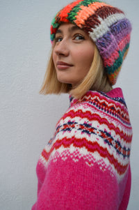 Lowie Caerphilly Fairisle Jumper in Pink - The Mercantile London