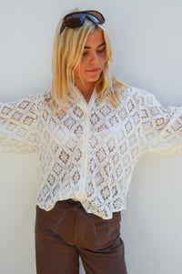 Grace & Mila Anita Ivory Lace Blouse