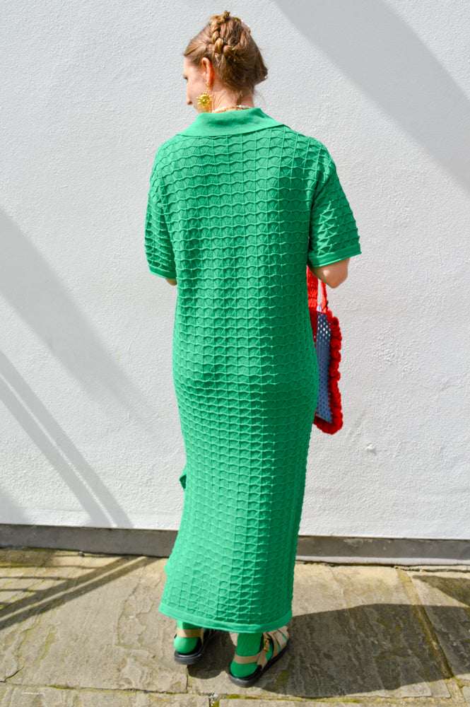 Suncoo Celma Knitted Dress Vert - The Mercantile London
