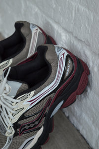 Saucony Progrid Omni 9 Tan & Maroon Trainers - The Mercantile London