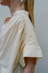 FRNCH Lalla Cream Blouse - The Mercantile London