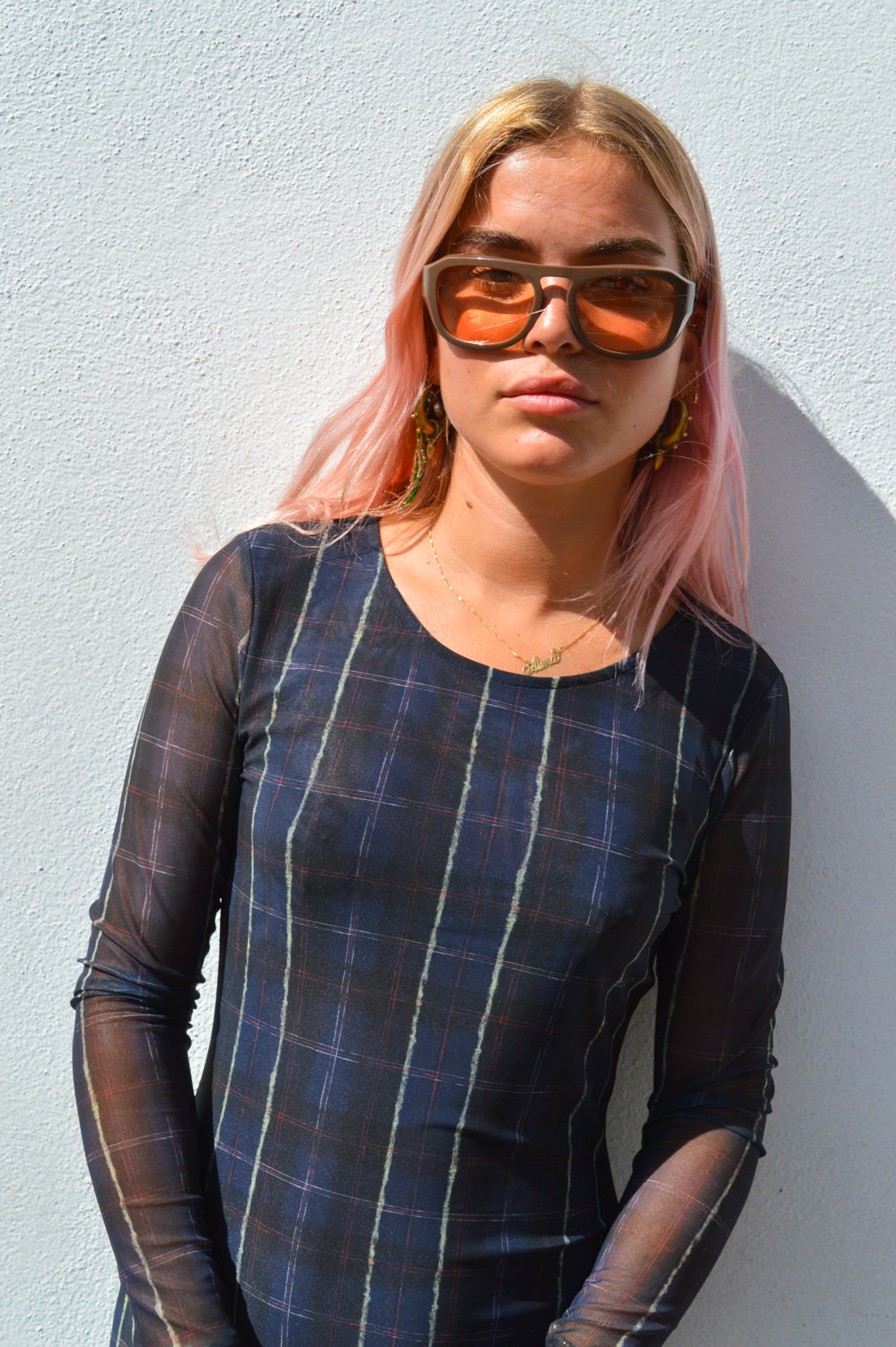 Baum Und Pferdgarten Jolandi Navy Check Dress - The Mercantile London