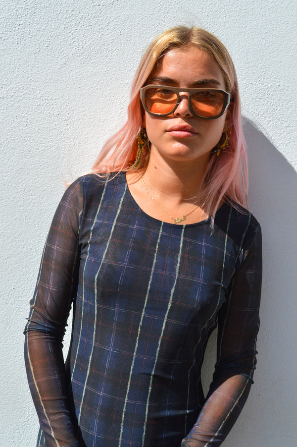 Baum Und Pferdgarten Jolandi Navy Check Dress - The Mercantile London