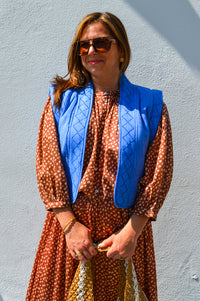 By-Bar Isla Sapphire Blue Athia Gilet - The Mercantile London