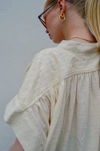 FRNCH Lalla Cream Blouse - The Mercantile London