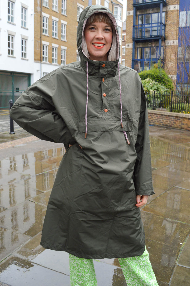 Beck Söndergaard Solid Army Rain Poncho - The Mercantile London