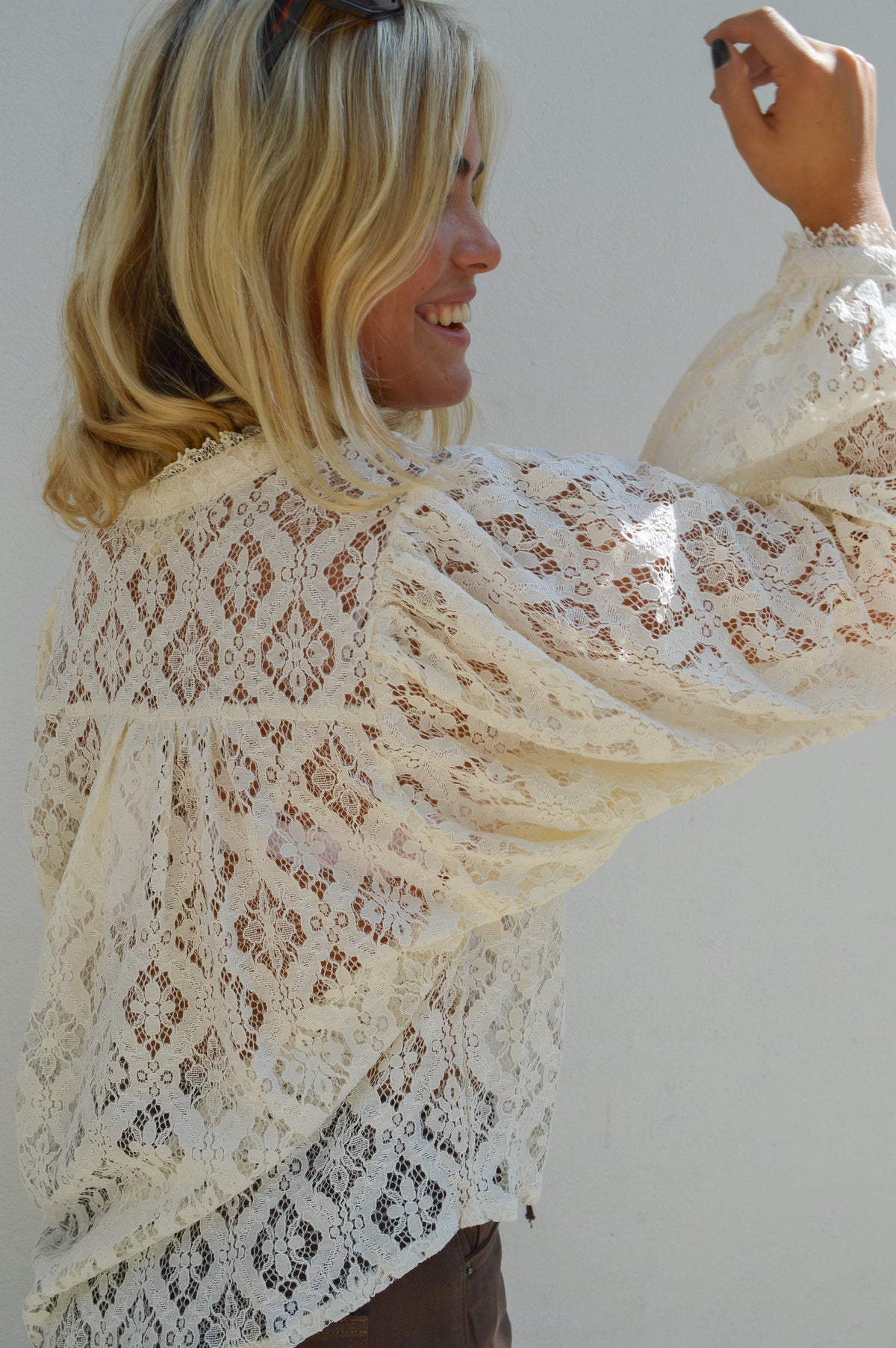 Grace & Mila Anita Ivory Lace Blouse