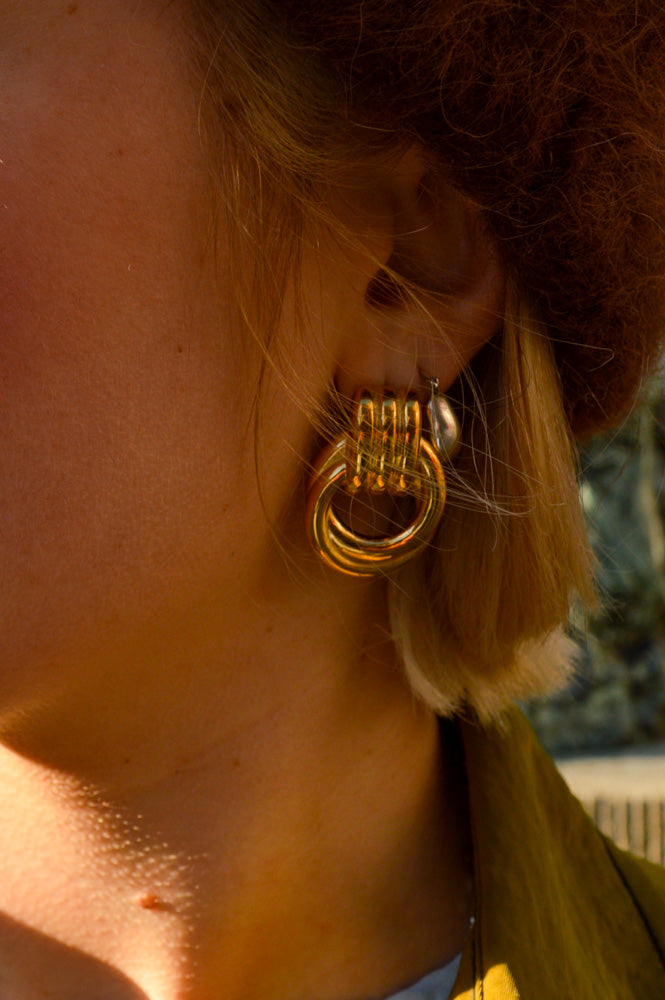 Lunar Ring Link Earrings - The Mercantile London