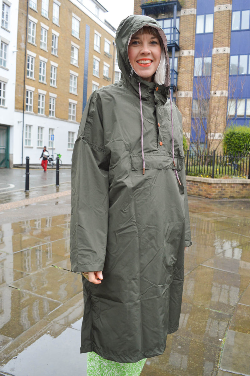 Beck Söndergaard Solid Army Rain Poncho - The Mercantile London