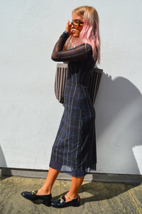 Baum Und Pferdgarten Jolandi Navy Check Dress - The Mercantile London