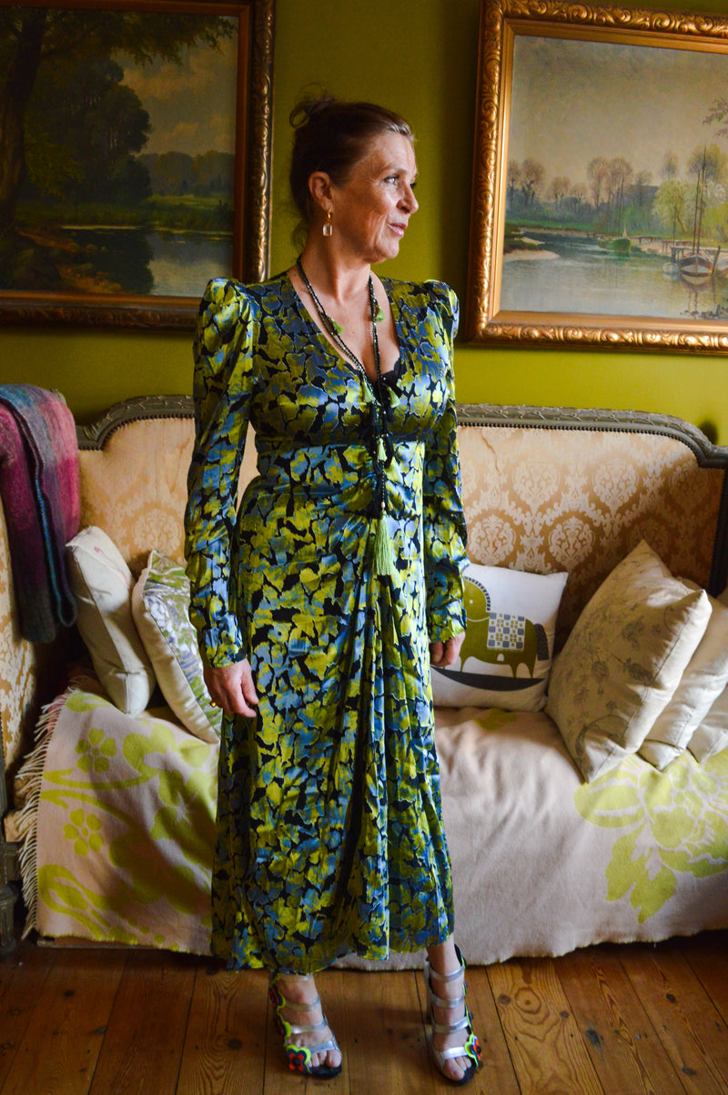 Second Female Lelou Shadow Lime Dress - The Mercantile London