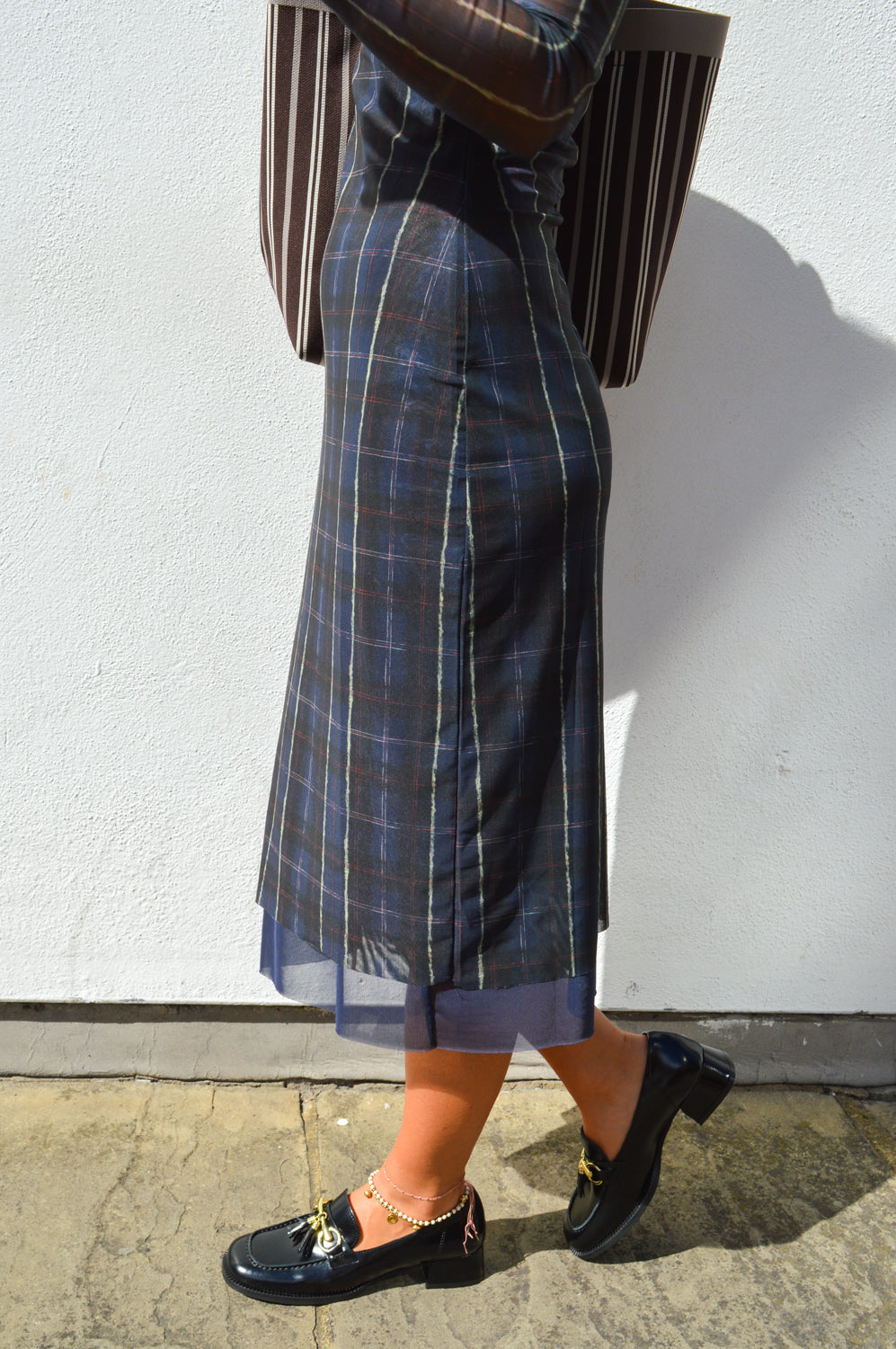 Baum Und Pferdgarten Jolandi Navy Check Dress - The Mercantile London