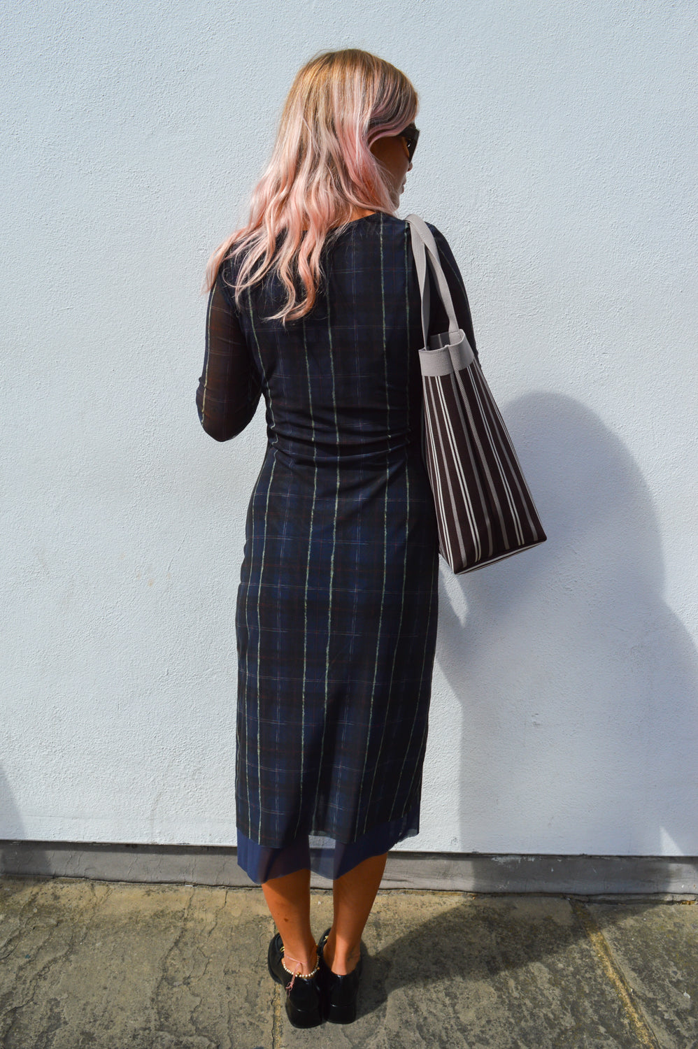 Baum Und Pferdgarten Jolandi Navy Check Dress - The Mercantile London