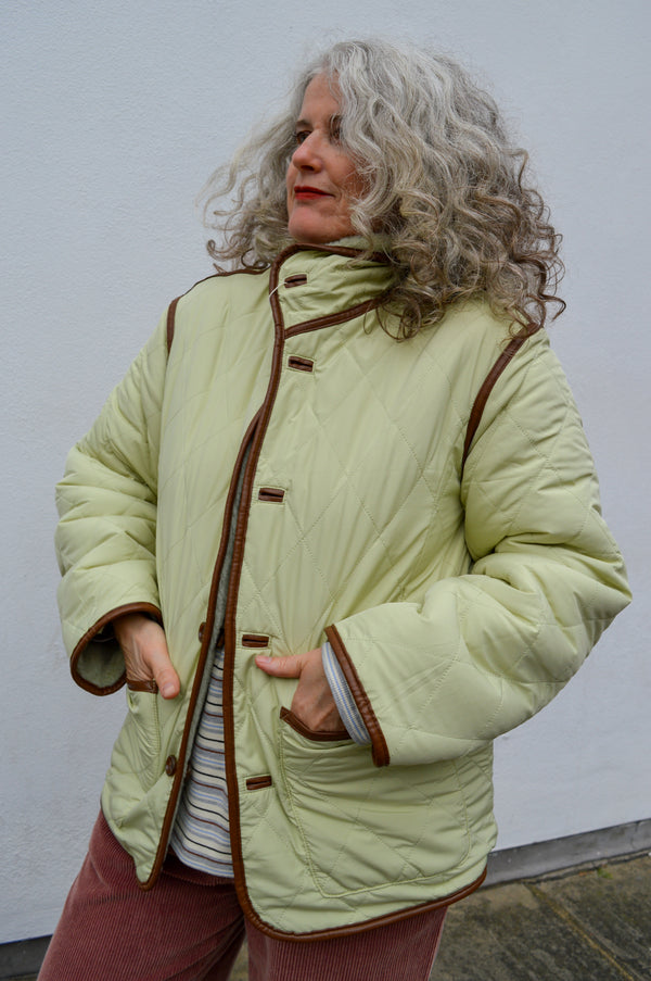 Molliolli Bailey Green Haze Reversible Padded Jacket - The Mercantile London