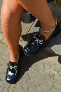 Bukela Blaze Abrasivato Black Heeled Loafers - The Mercantile London