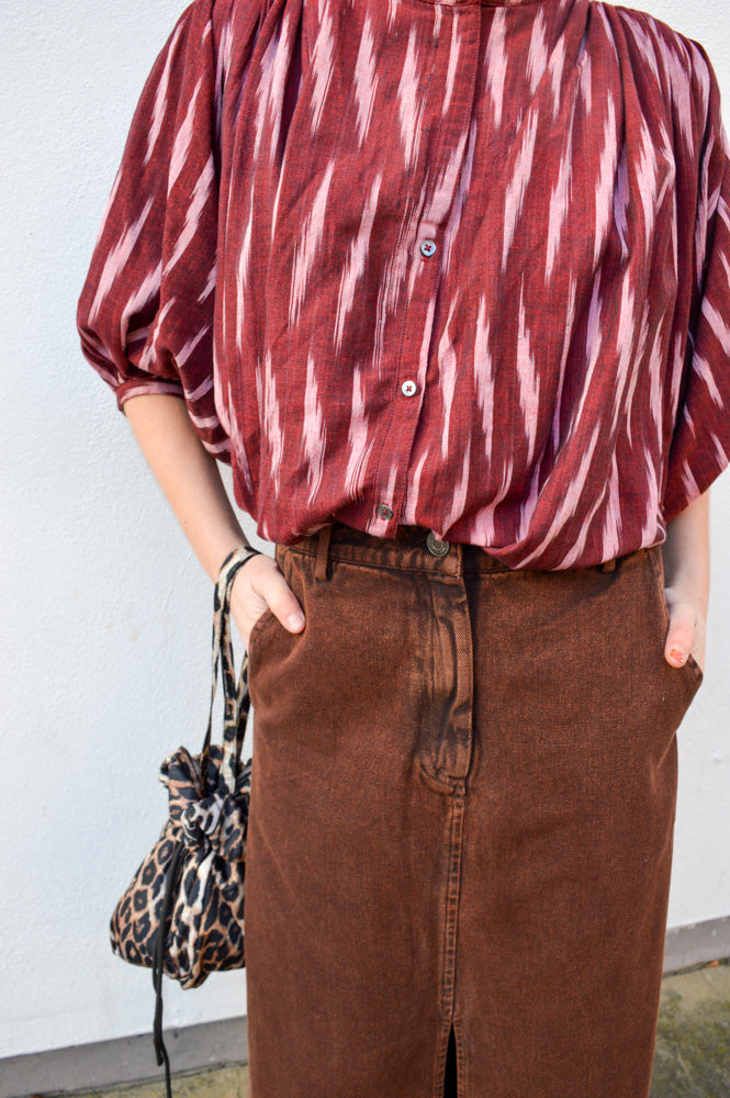 Nué Notes Larissa Coffee Bean Skirt - The Mercantile London