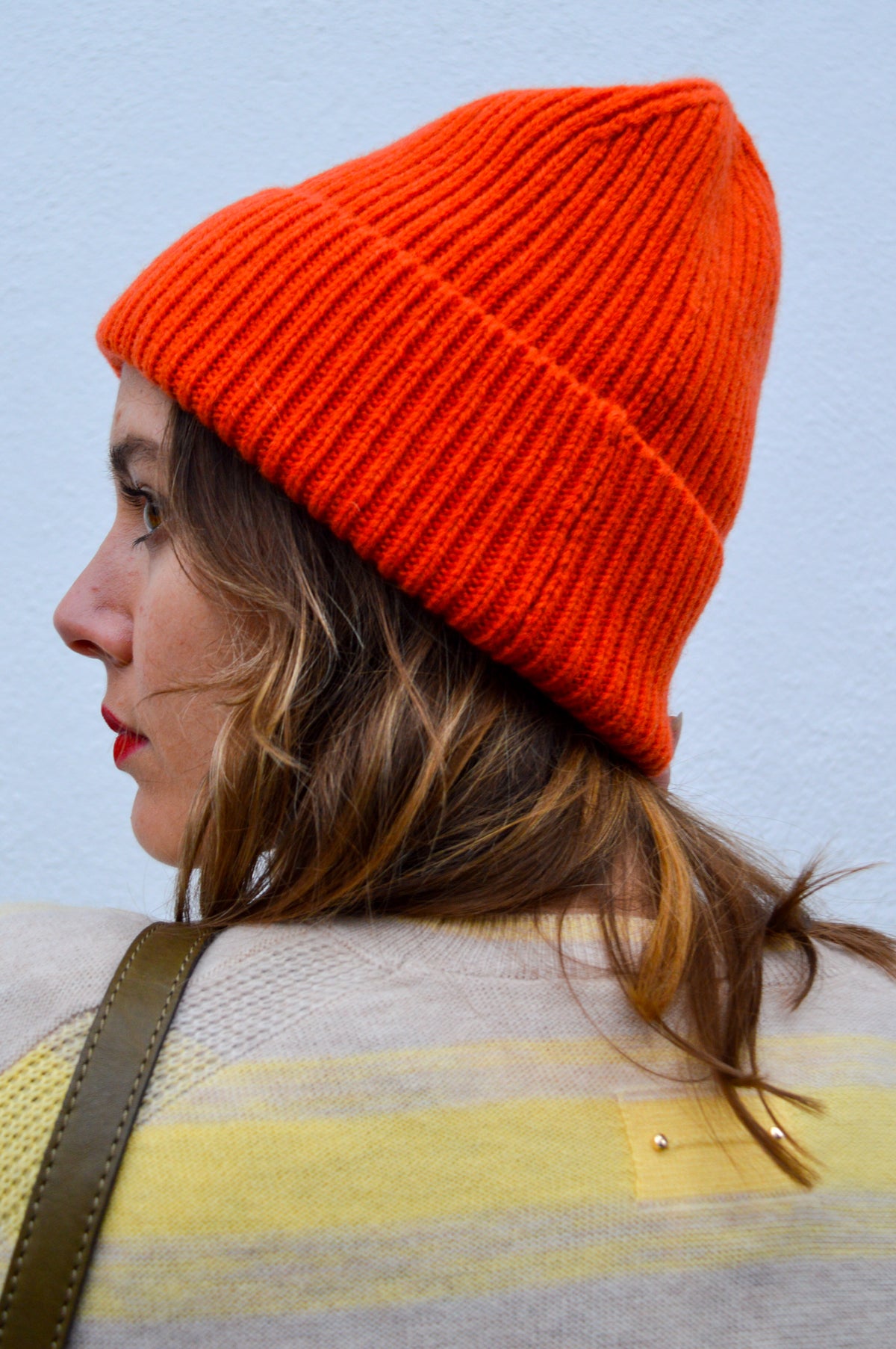 Billy Bamboo Merino Wool Orange Beanie - The Mercantile London